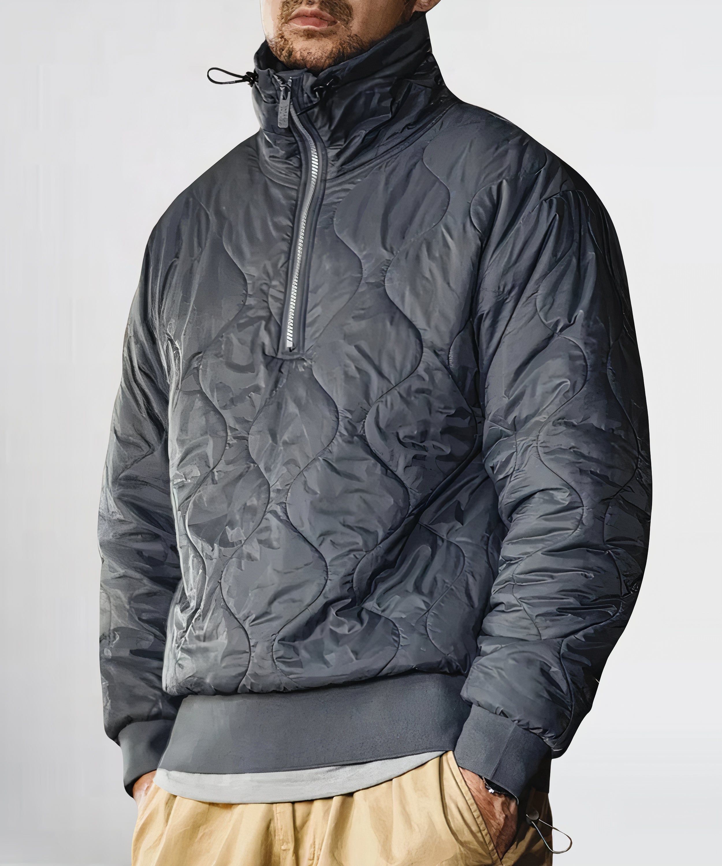 QUILTED HALF-ZIP