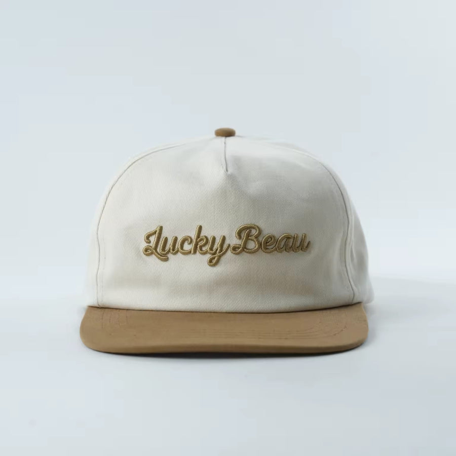 Lucky Beau 5-Panel Cap back, adjustable snapback closure